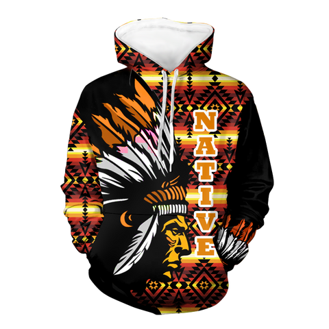 Powwow StoreHD000129 Native American Pride  3D Hoodie