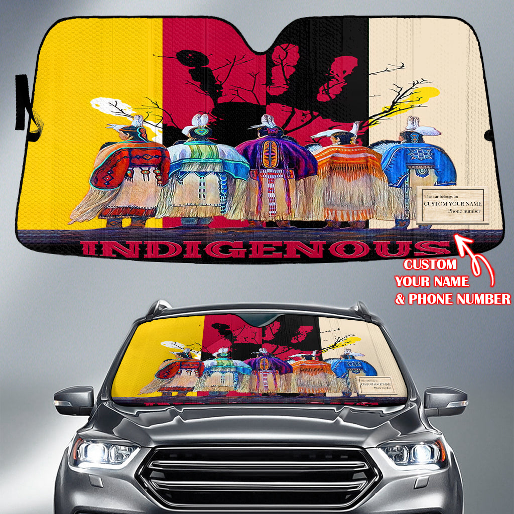 Powwow StoreGBNAT00616  Pattern Native American Custom Name Auto Sun Shades