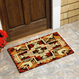 Powwow Store gb nat00022 tribal yellow arrow native doormat