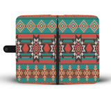 Powwow Store gb nat00320 ethnic ornament seamless pattern wallet phone case