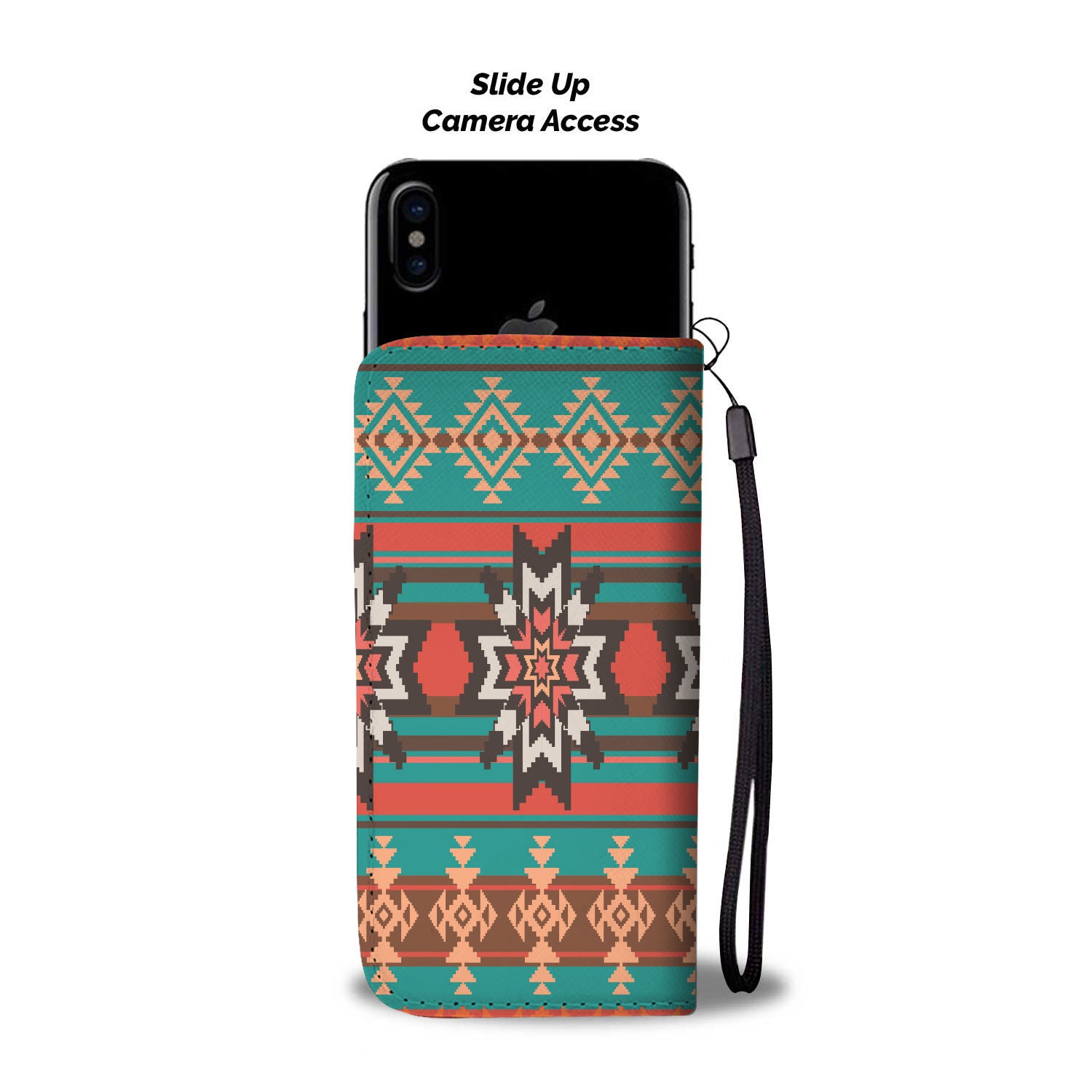Powwow Store gb nat00320 ethnic ornament seamless pattern wallet phone case