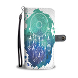 Powwow Store gb nat00376 blue green dream catcher wallet phone case