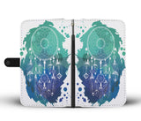 Powwow Store gb nat00376 blue green dream catcher wallet phone case