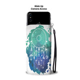 Powwow Store gb nat00376 blue green dream catcher wallet phone case