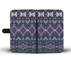 Powwow Store gb nat00380 purple tribe pattern wallet phone case