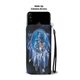 Powwow Store gb nat00358 girl wolves dream catcher wallet phone case