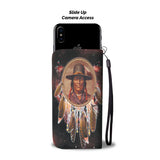 Powwow Store gb nat00353 chief dream catcher red galaxy wallet phone case