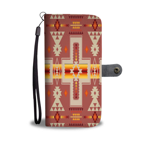 Powwow Store gb nat00062 11 tan tribe design native american wallet phone case