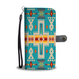 Powwow Store gb nat00062 05 turquoise tribe design native american wallet phone case