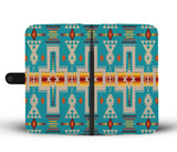 Powwow Store gb nat00062 05 turquoise tribe design native american wallet phone case