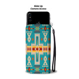 Powwow Store gb nat00062 05 turquoise tribe design native american wallet phone case