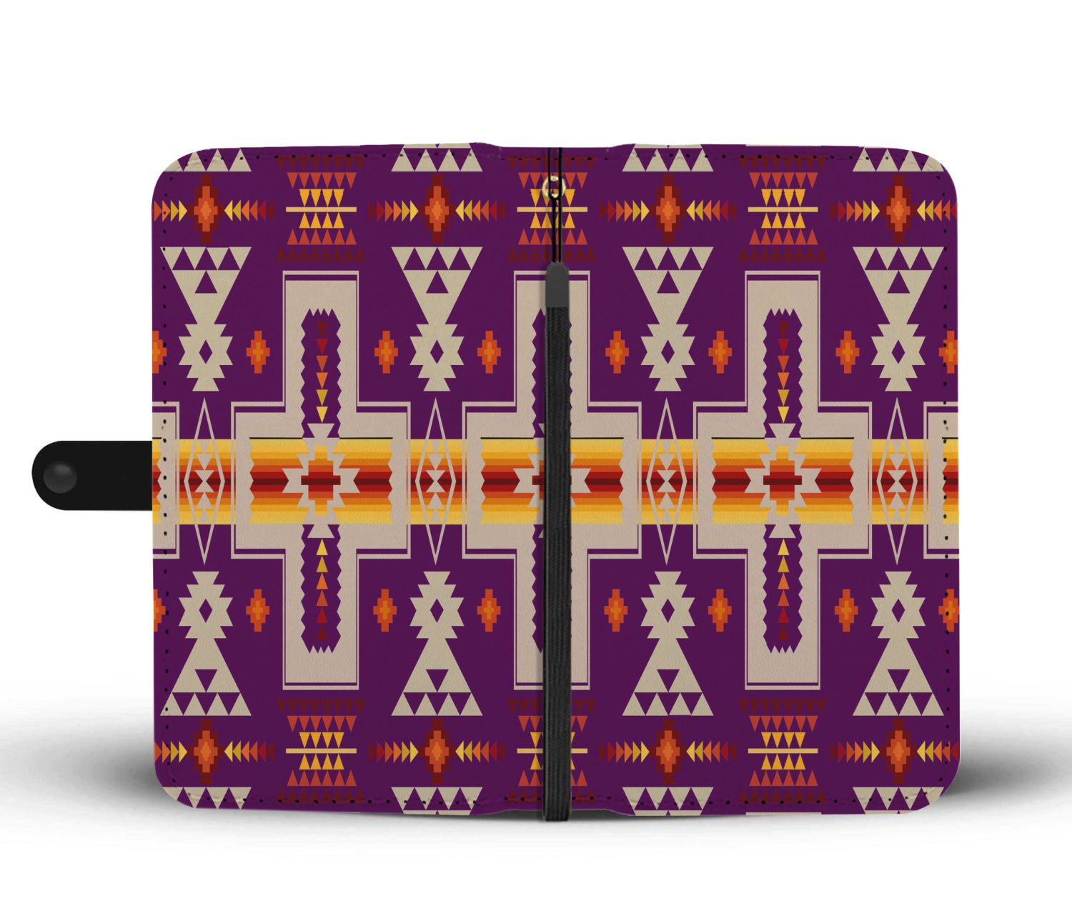 Powwow Store gb nat00062 09 purple tribe design native american wallet phone case