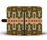 Powwow Store gb nat00062 12 green tribe design native american wallet phone case