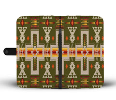 Powwow Store gb nat00062 12 green tribe design native american wallet phone case
