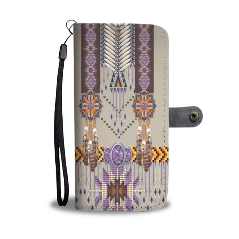 Powwow Store gb nat00069 03 purple pattern breastplate wallet phone case