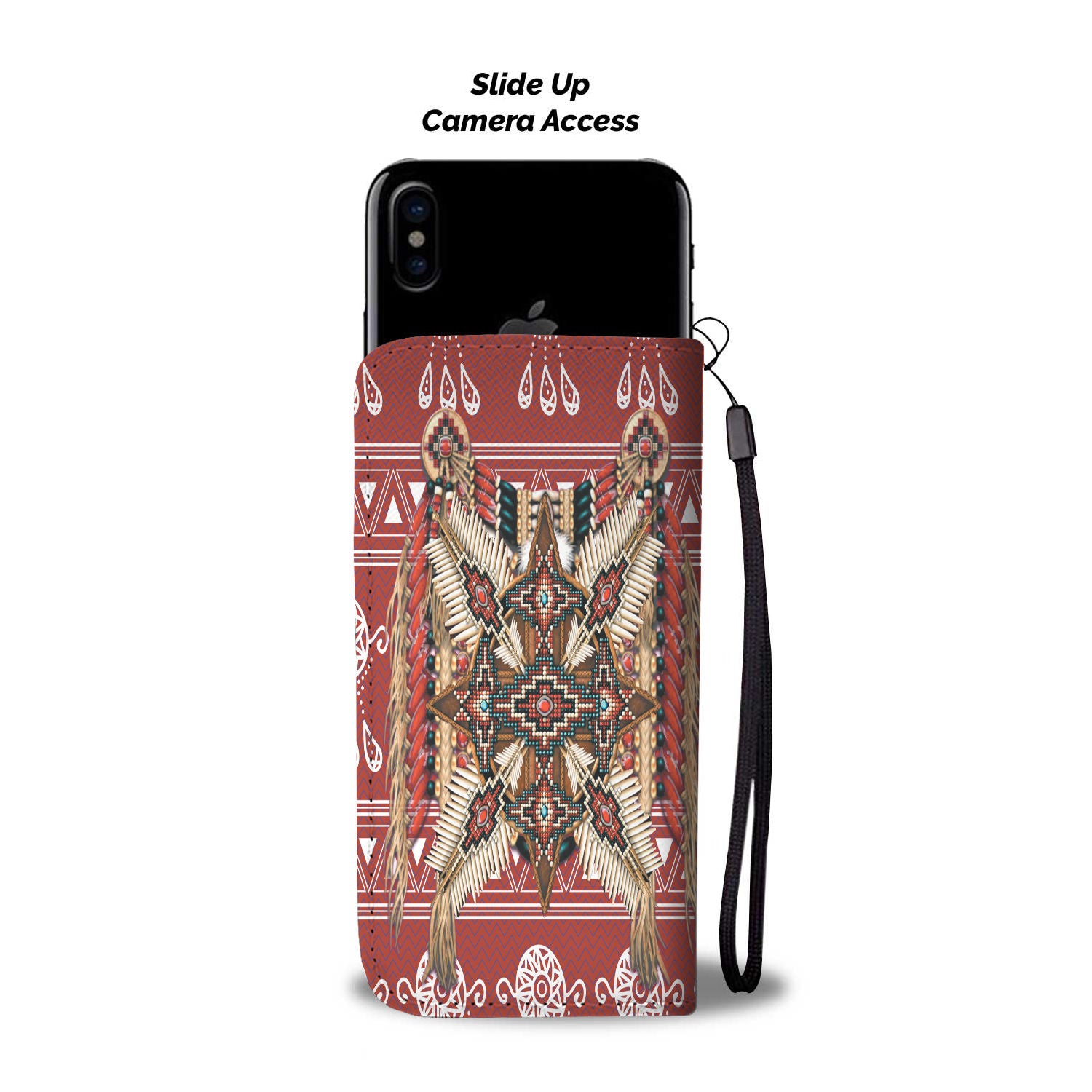 Powwow Store gb nat00365 red breastplate dream catcher wallet phone case