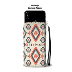 Powwow Store gb nat00389 pink geometric pattern wallet phone case