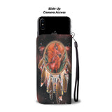 Powwow Store gb nat00390 horse red galaxy native wallet phone case