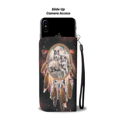 Powwow Store gb nat00391 wolves red galaxy wallet phone case