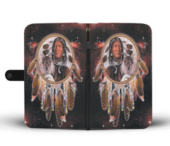 Powwow Store gb nat00393 chief animals red galaxy wallet phone case