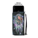 Powwow Store gb nat00394 native girl wolf wallet phone case