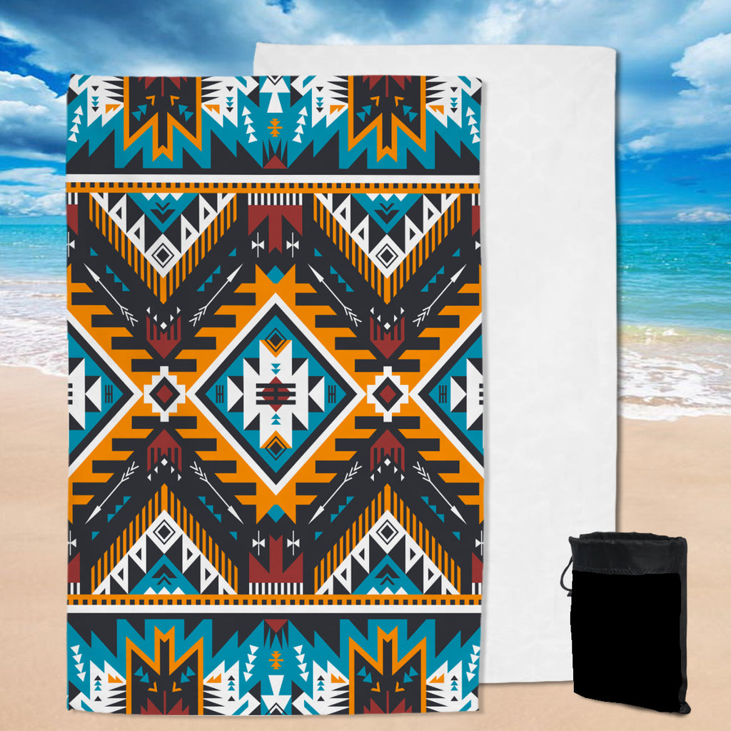 Powwow Store gb nat00406 yellow aztec geometric pool beach towel