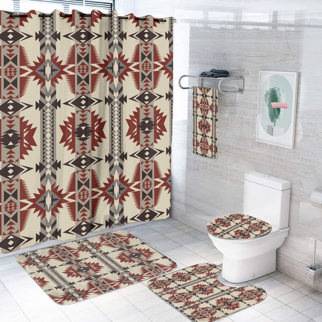 Powwow Store gb nat00594 geometric seamless pattern bathroom set