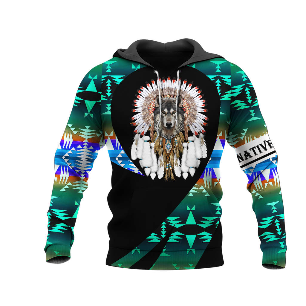 Powwow StoreHD000269 Pattern Native Pride 3D Hoodie