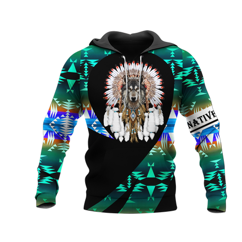 Powwow StoreHD000269 Pattern Native Pride 3D Hoodie