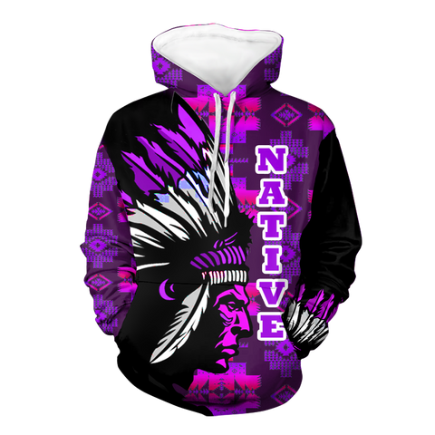 Powwow StoreHD000130 Native American Pride  3D Hoodie