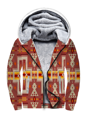 GB-NAT00062-11 Tan Tribe Design 3D Fleece Hoodie