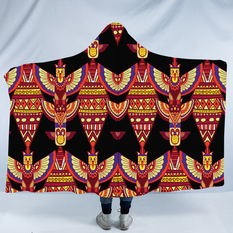 GB-NAT00583 Ethnic Pattern Hooded Blanket