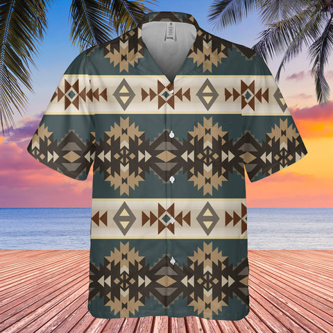 GB-NAT00609 Navajo Geometric Seamless Patterns Hawaiian Shirt 3D