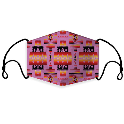 GB-NAT00046-09 Pink Tribes Pattern Native American 3D Mask (with 1 filter)