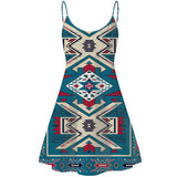 Powwow Store gb nat0003 blue pink pattern native american strings dress