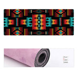 Powwow Store gb nat00046 02 black native tribes pattern native american yoga mat