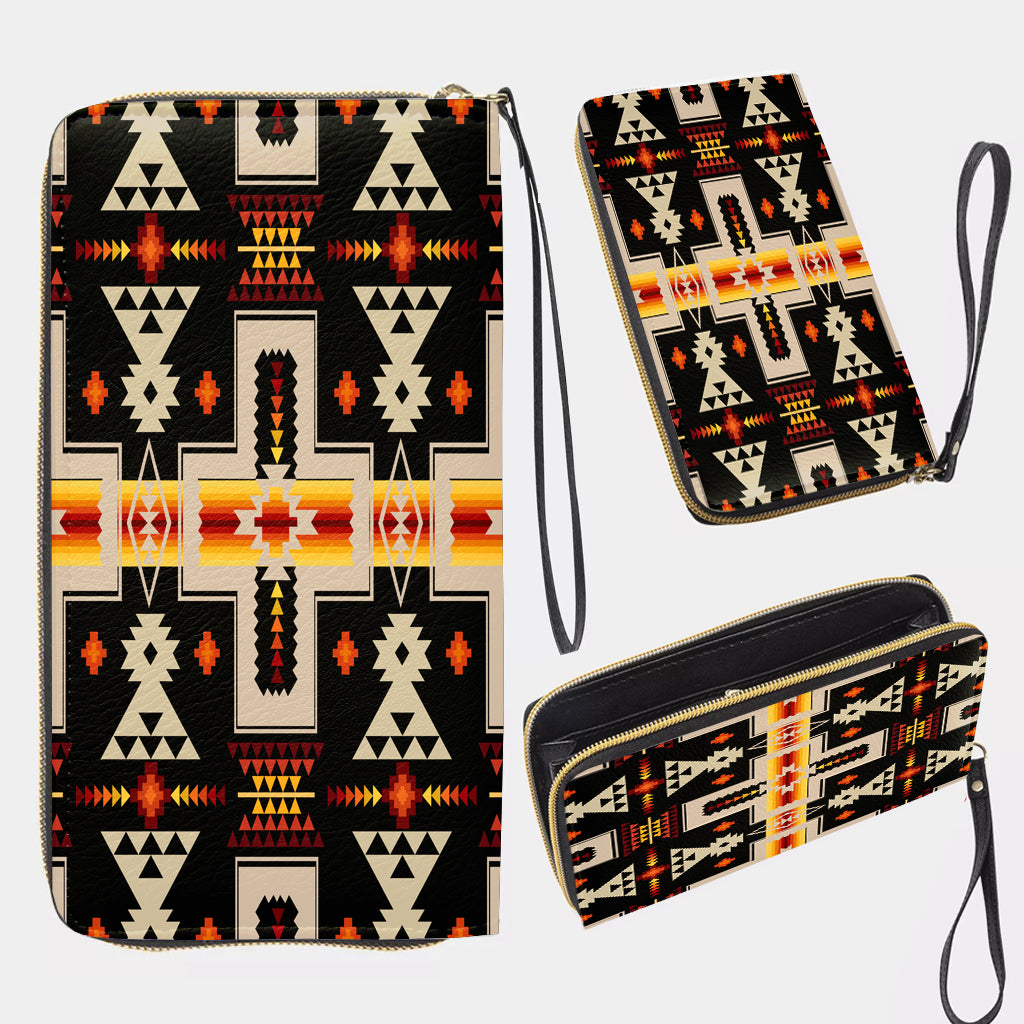 GB-NAT00062-01 Pattern Native Long Portable Wallet