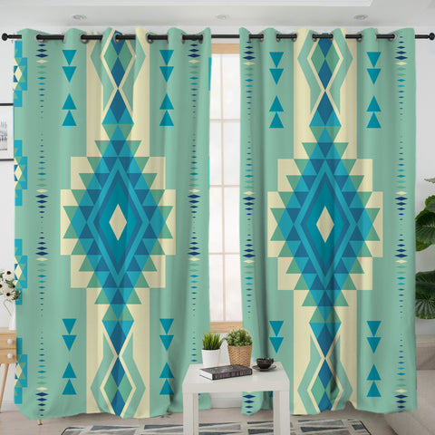 GB-NAT00599  Pattern Ethnic Native Living Room Curtain