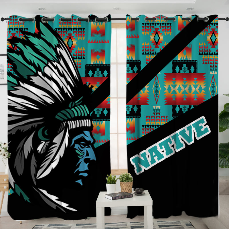 LVR0067 Pattern Native American Living Room Curtain