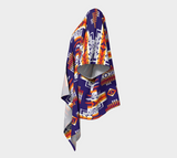 Purple Native Tribes Pattern Native American Draped Kimono - Powwow Store