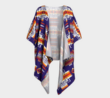 Purple Native Tribes Pattern Native American Draped Kimono