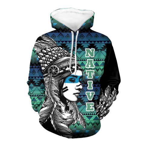 Powwow StoreHD000131 Native American Pride  3D Hoodie