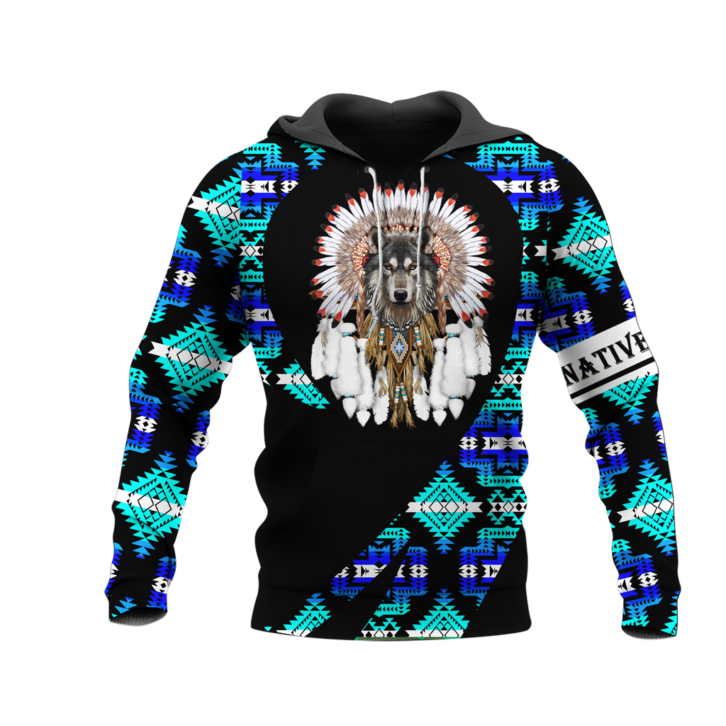 Powwow StoreHD000268 Pattern Native Pride 3D Hoodie