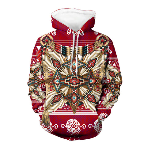 Powwow Store gb nat00365 red breastplate dream catcher 3d hoodie