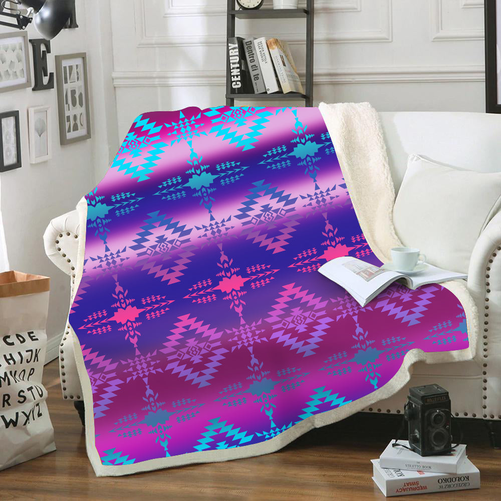 Powwow StoreBLK0016  Pattern Gray Tribal  Native Blanket