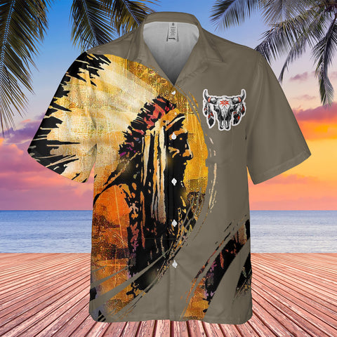 GB-HW000210 Tribe Design Native American Hawaiian Shirt 3D
