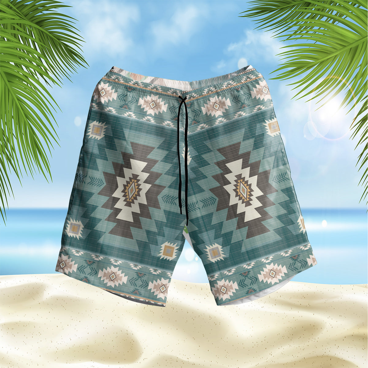 Powwow StoreGBHS00029 Pattern Native Hawaiian Shorts
