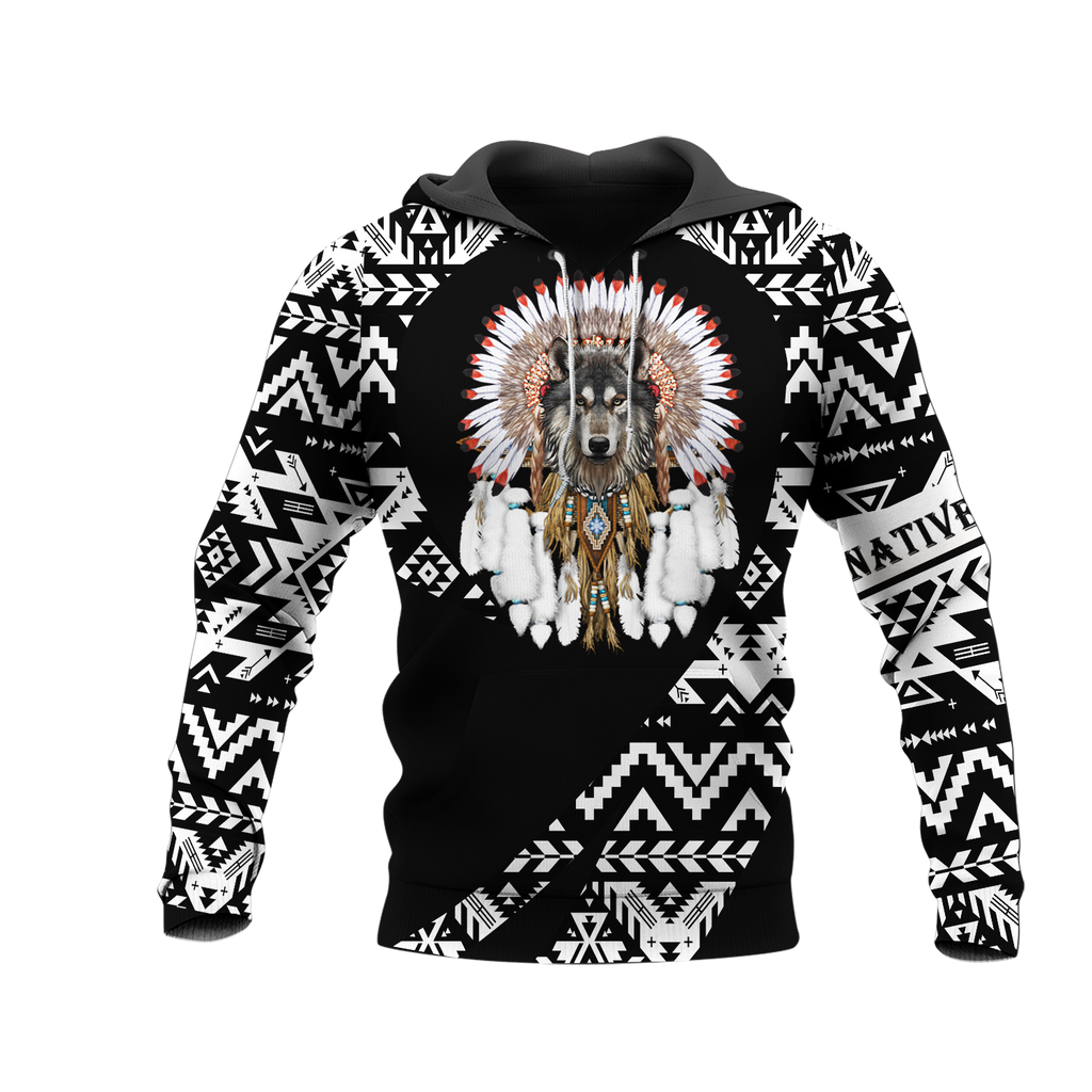 Powwow StoreHD000267 Pattern Native Pride 3D Hoodie