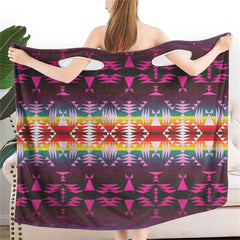 Powwow StoreBR0009  Pattern Color Wearable Bathrobe Bath Wrap Towel