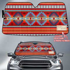 Powwow StoreGBNAT0008701 Pattern Native American Custom Name Auto Sun Shades